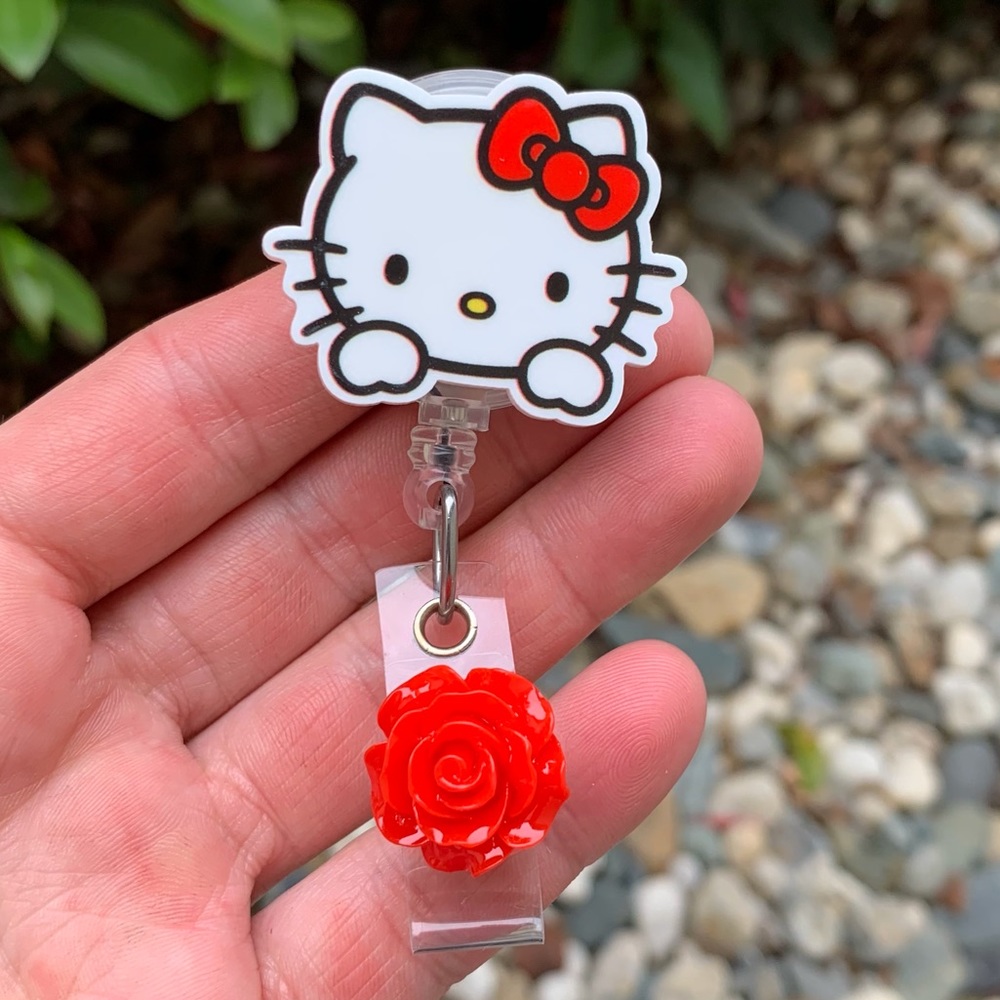 Hello Kitty Retractable Badge Holder